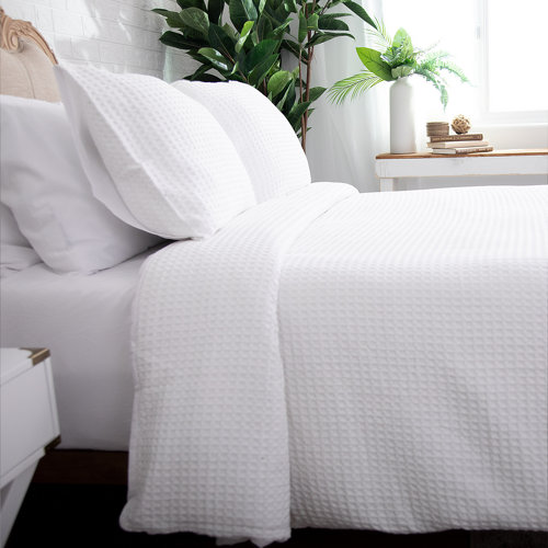 SouthShore Fine Linens 100 Cotton Waffle Duvet Cover Set & Reviews